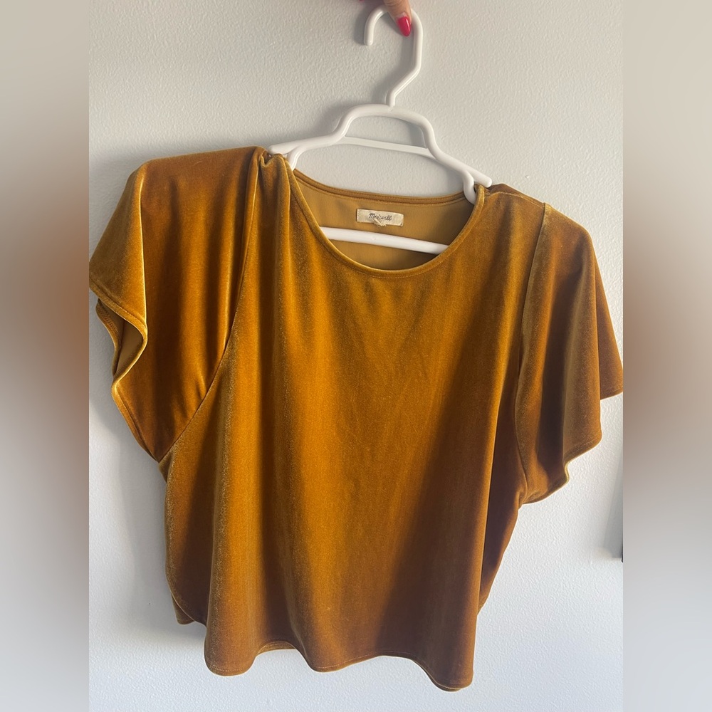 Madewell Golden Velvet Blouse